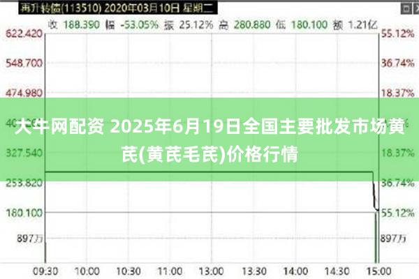 大牛网配资 2025年6月19日全国主要批发市场黄芪(黄芪毛芪)价格行情