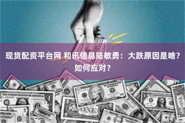 现货配资平台网 和讯信息陆敏勇:大跌原因是啥?如何应对?