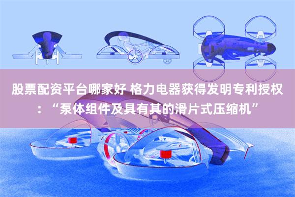 股票配资平台哪家好 格力电器获得发明专利授权：“泵体组件及具有其的滑片式压缩机”