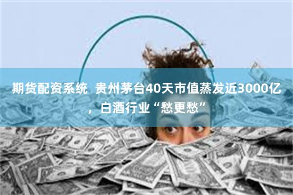 期货配资系统  贵州茅台40天市值蒸发近3000亿，白酒行业“愁更愁”