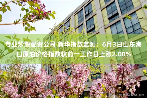 专业炒股配资公司 新华指数监测：6月3日山东港口原油价格指数较前一工作日上涨2.00%