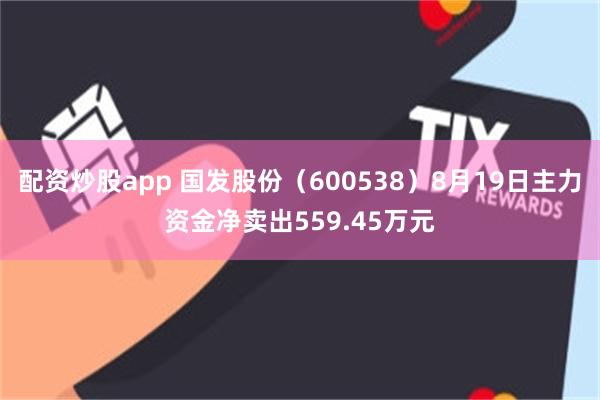 配资炒股app 国发股份（600538）8月19日主力资金净卖出559.45万元