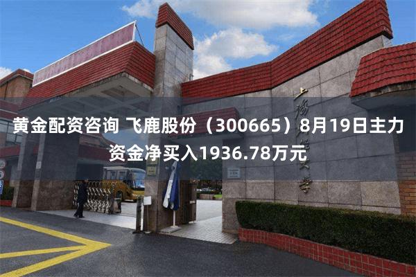 黄金配资咨询 飞鹿股份（300665）8月19日主力资金净买入1936.78万元