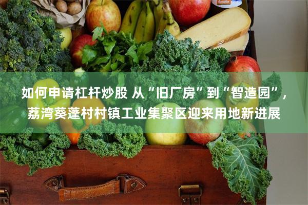 如何申请杠杆炒股 从“旧厂房”到“智造园”，荔湾葵蓬村村镇工业集聚区迎来用地新进展