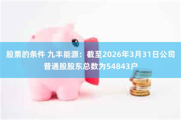 股票的条件 九丰能源：截至2026年3月31日公司普通股股东总数为54843户