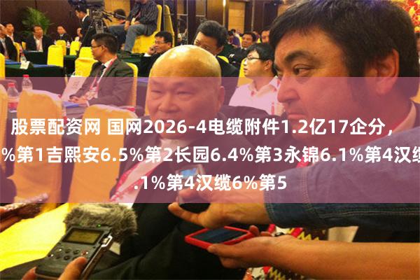 股票配资网 国网2026-4电缆附件1.2亿17企分， 中科6.9%第1吉熙安6.5%第2长园6.4%第3永锦6.1%第4汉缆6%第5