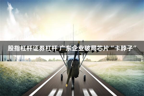 股指杠杆证券杠杆 广东企业破局芯片“卡脖子”