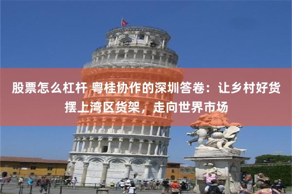 股票怎么杠杆 粤桂协作的深圳答卷：让乡村好货摆上湾区货架，走向世界市场