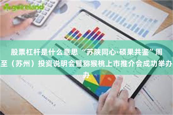 股票杠杆是什么意思 “苏陕同心·硕果共鉴”周至（苏州）投资说明会暨猕猴桃上市推介会成功举办