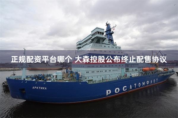 正规配资平台哪个 大森控股公布终止配售协议