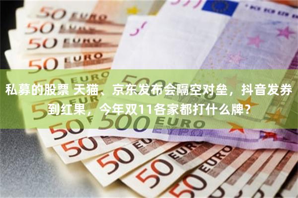 私募的股票 天猫、京东发布会隔空对垒,抖音发券到红果,今年双11各家都打什么牌?